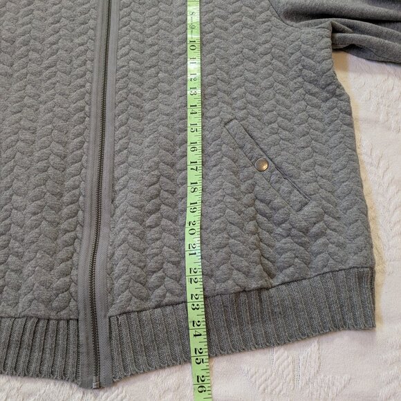 Westbound Gray Cardigan Zip Front Snap Pockets XL - Picture 6 of 12